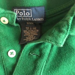 Long sleeve boys polo